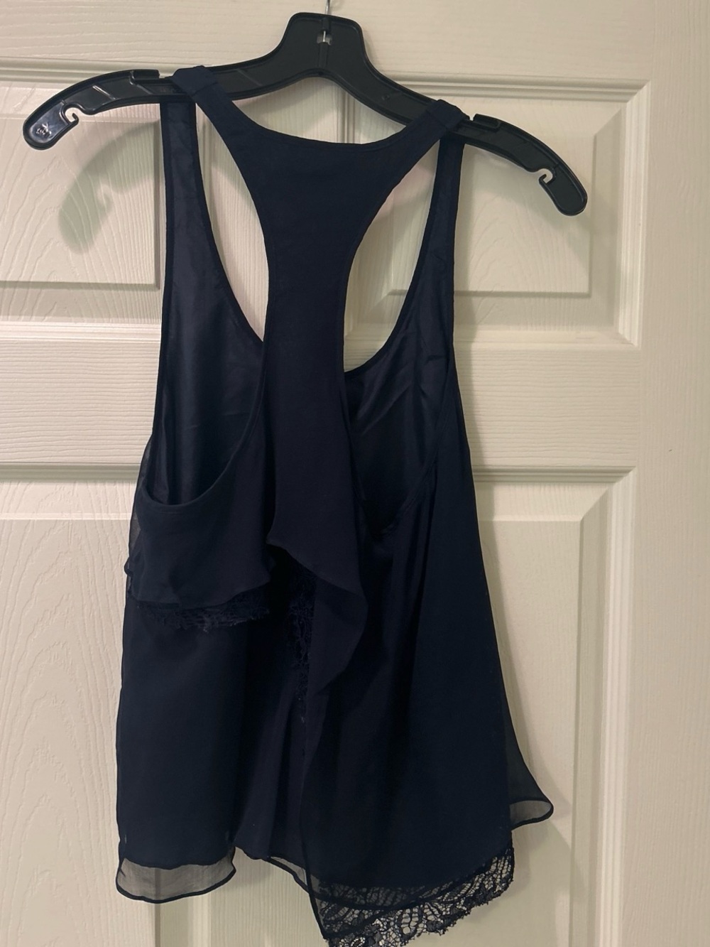Mason Navy Ruffle Racerback Camisole - Picture 2 of 4